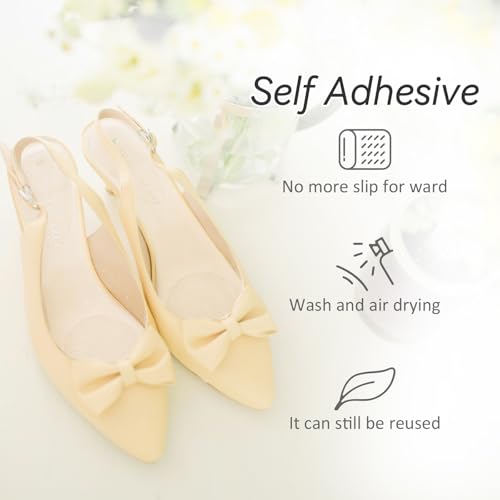 Image of 2 Pairs Gel Insoles for Women, 3 /4 Comfort Insoles Shoe Pads Invisible, Non-Slip and Self-Adhesive Cushion Insoles for Pump Heels Shoes Sandals Flats