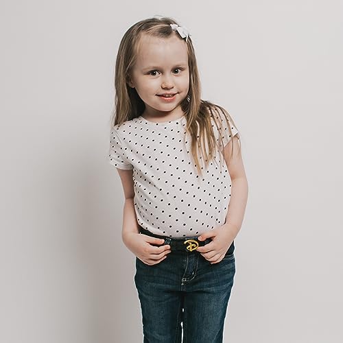 Buckle-Down Men's Disney, Signature D Logo Gold Cast Black, Vegan Leather Belt4