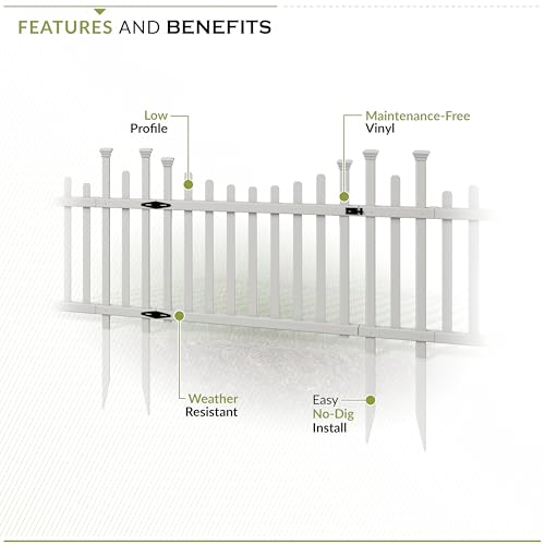 Zippity Outdoor Products ZP19028 Unassembled Madison Vinyl Gate Kit with Fence Wings, White