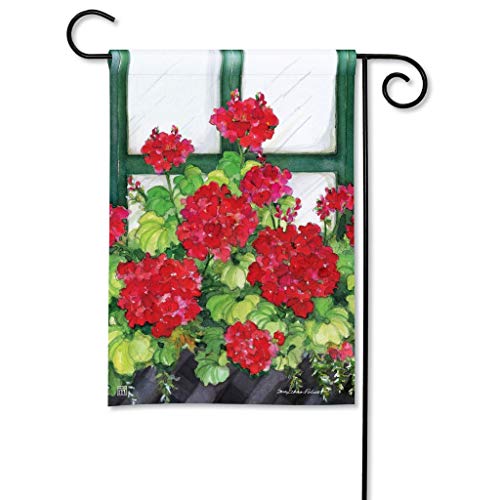 BreezeArt Window Box Geraniums Garden Flag 31270