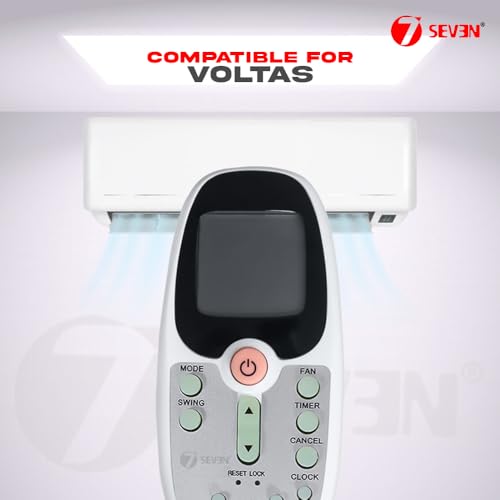 Image of 7SEVEN Compatible with Voltas AC Remote Control R09D /BGCE Model 3 Suitable for 1 | 1.5 | 2 Ton Split and Window Air Conditioner - Match Each Key by Key Exactly with existing AC Remotes Function