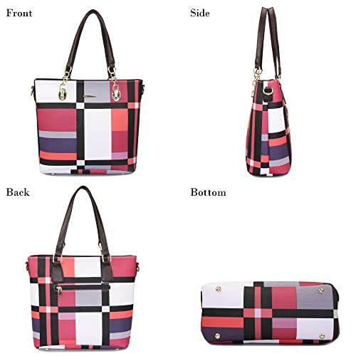 Image of OTMIPIML Purses and Handbags for Women Synthetic Leather Tote Crossbody Bags Satchel Purses Set 6pcs | Set
