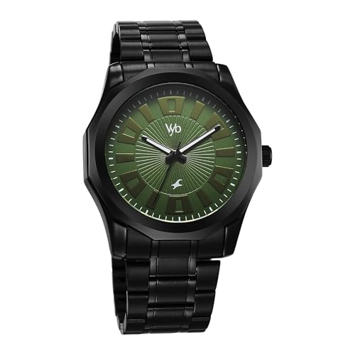 Image of Fastrack Vyb Horizon Quartz Analog Green Dial Watch for Men
