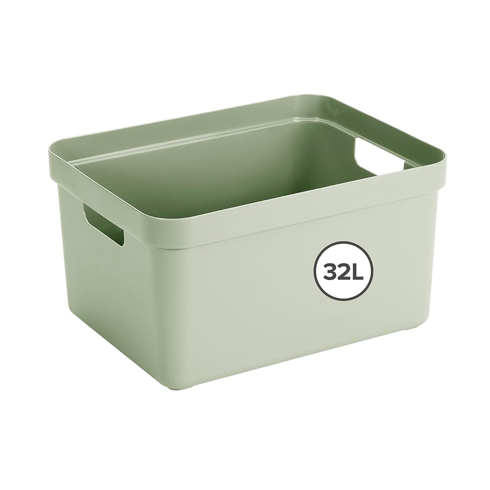 Sunware Sigma Home Storage Box, Light Green, 32 Litre
