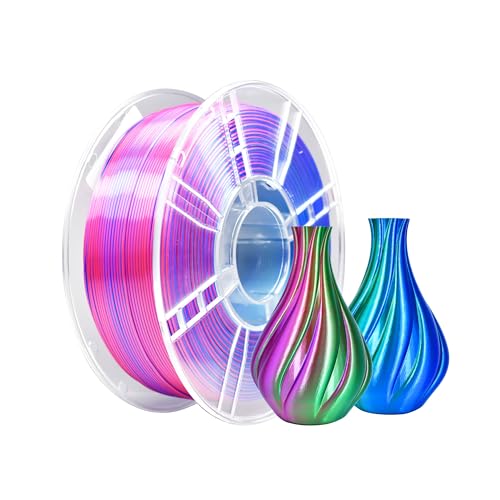iBOSS Tri-Colors Silk PLA+ 3D Printer Filament, 3D Filament Silk PLA Plus...
