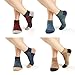 Mottee&Zconia Mens Low Cut Ankle High Soft Handlink Toe Non-slip Mesh Top Socks 5Pack Size 9-12