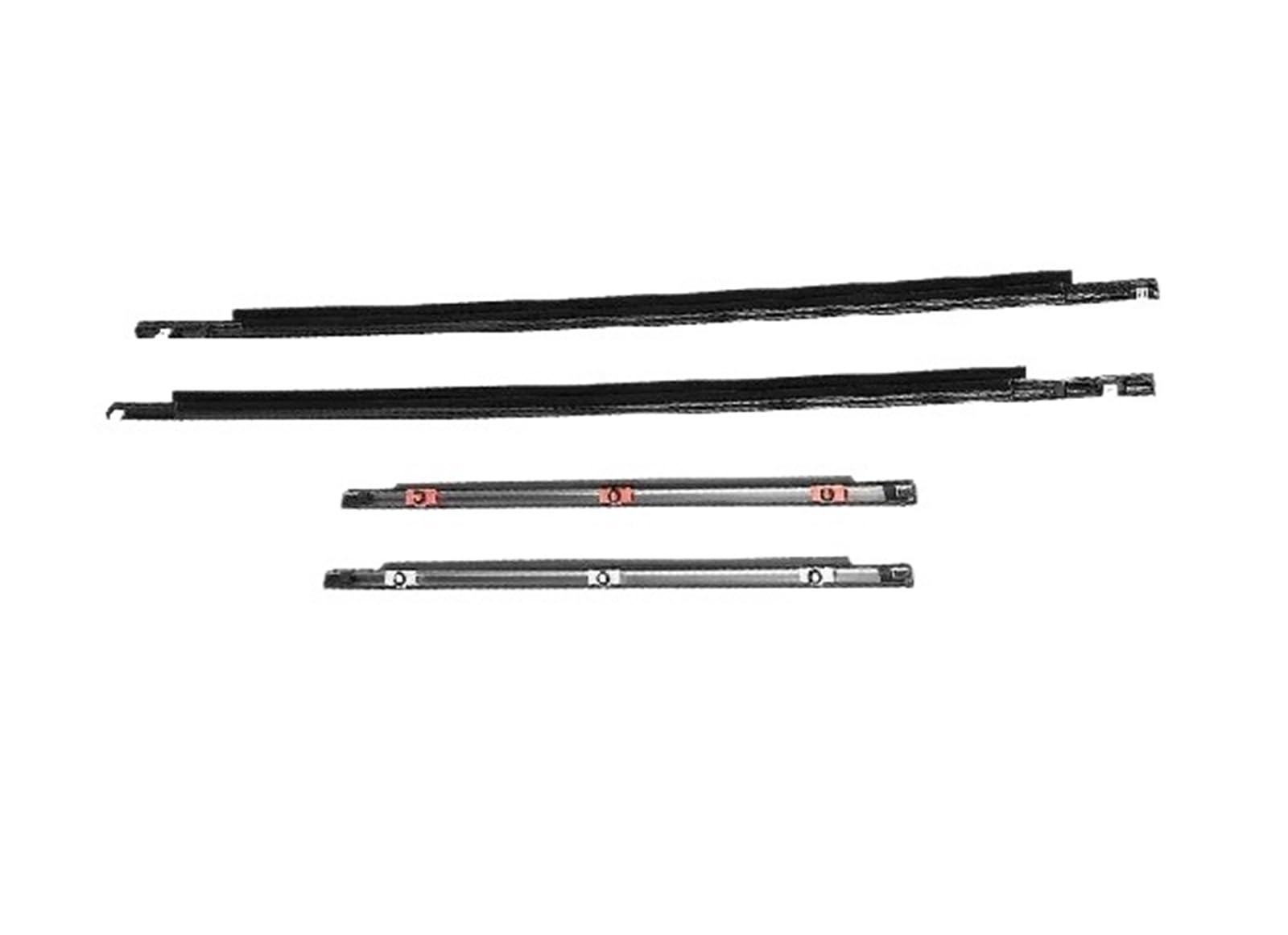 for Toyota FJ for Cruiser 2007-2014 Window Weatherstrip Black Side Door Outer Glass Moulding Trim Seal AJOHBM