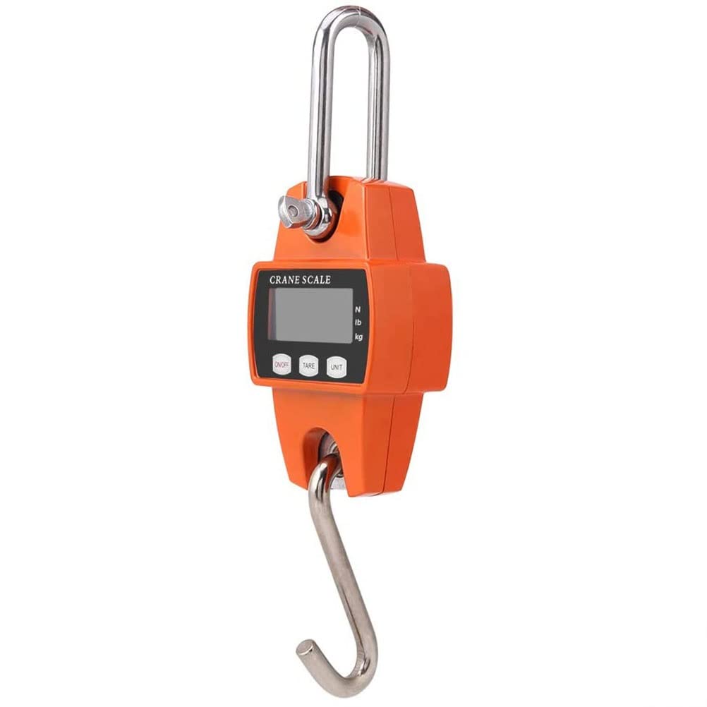 Digital Hanging Scale 660lb Handheld 300Kg Mini Crane Scale for Farms Hunting Bow Draw Weight Fishing Outdoor Activities Hanging Scale with Accurate Sensors (Blue 300kg/0.1kg)