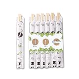 GREENBOX Bambus Essstäbchen 20 cm einzeln verpackt Naturprodukt biologisch abbaubar hygienisch verpackt in Papierhülle I Holzstäbchen Asia I Sushistäbchen Set Chopsticks Wood 100 Stück