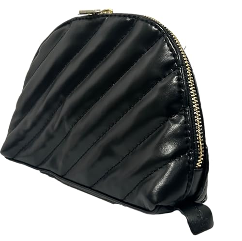 Yves Saint Laurent YSL Cosmetic MÉDIO PRETO QUILTED DOME Bolsa de maquiagem YSL QUILT Bolsa de fragrância (MÉDIO 8L X 5H X 2W) - 8192