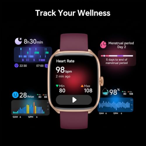 Image of Smart Watches for Women Men[3 Bands], 1.75 inch AMOLED Small Women's Smartwatch