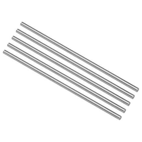 sourcing map 5St Rundstange Stahl, 3mm HSS Drehmeißel, für Wellengetriebe Drehmaschinen Bohrmaschine Miniaturachse, Zylinderstift DIY Werkzeug 100mm Lang Cover