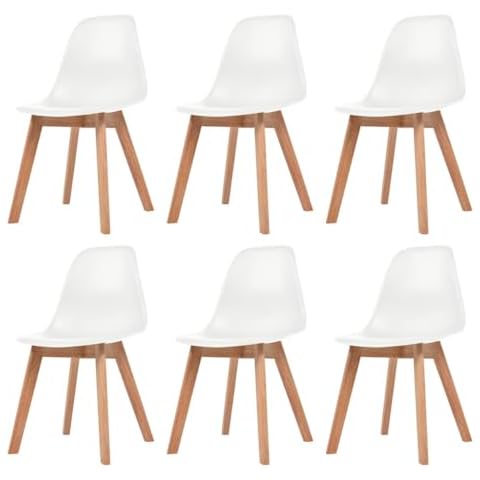 vidaXL Set of 6 Ergonomic Dining Chairs Cover