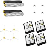 Amyehouse Extractor Roller Side Brushes & Hepa Filters Replenishment Kit Compatible with iRobot Roomba 800 900 Series 805 860 861 870 871 880 890 891 960 980 981 985 Vacuum Replacement Parts