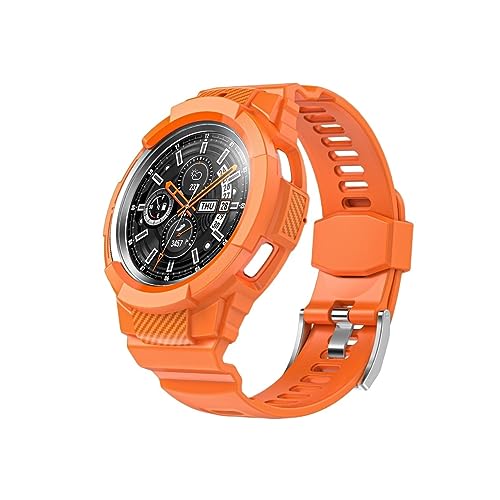 Coque Samsung Galaxy Watch4 Classic 42mm et bracelet sport orange en TPU