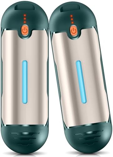 AI - Calentadores de manos recargables de 2 unidades, calentador de manos eléctrico de bolsillo de 15 horas de duración, recarga rápida 2 en 1,