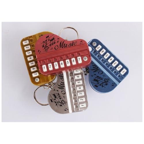 Pawlickio Métallique, bleu, 7 pièces, mini clavier électronique à suspendre au piano, petit - Les Beatles, Paul McCartney, John Lennon, RIngo Starr, George Harrison Pawlickio Métallique, bleu, 7 pièces, mini clavier électronique à suspendre au piano, petit – Image 4