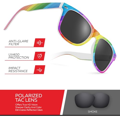 Image of Retro Rewind Polarized Sunglasses for Women Men - UV400 Classic Square Vintage Shades Trendy Unisex Sun Glasses