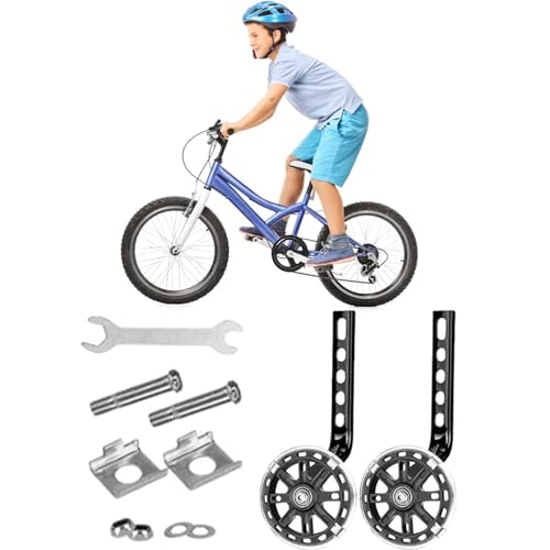 Ruedas de entrenamiento para bicicleta 1 set estabilizadores negros Anenog miniatura 3