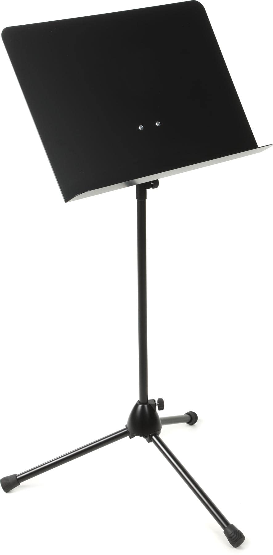 K&M 118/1 Orchesternotenpult Schwarz – Ausziehbarer Notenständer 68 – 121 cm – klappbare Aluminium-Platte