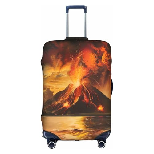 Housse de valise volcanique blanche : voyagez l'esprit tranquille