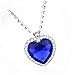 P Prettyia Collar Colgante De Cristal Titanic Heart of The Ocean Necklace...