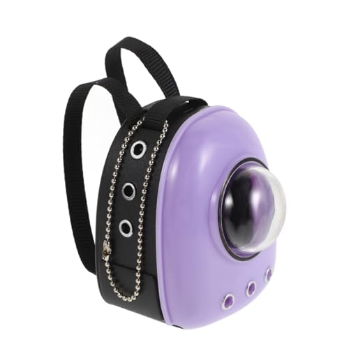 OFFSCH Casa de Muñecas Diseño Realista con Burbuja para Gato y Perro Pequeño Accesorio Seguro y Educativo para Amantes de Mascotas y Coleccionistas Color Púrpura