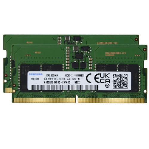 Image of Sam Original 16GB (2x8GB) DDR5 5600MHz PC5-44800 SODIMM 1Rx16 CL46 1.1v M425R1GB4BB0-CWM Notebook Laptop RAM Memory Module Upgrade Adamanta