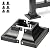 WOWACE Aluminum Alloy Deck Post Base Cover (2"x2" Post 4.5"x4.5" Base), for Handrail, Stair, Deck Railing Post Cover Skirt (1pack-Black)