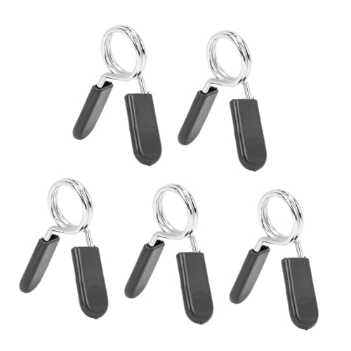 Homoyoyo Barbell Clamp Locking Collar 5pcs Spring Clip for Dumbbells for Workout Sessions