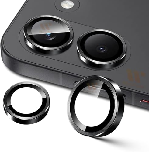 Image of Pack 2 - Camera lens Protector Ring for Poco X8 Pro 5G Camera Tempered Glass Aluminum Alloy Rings, Ultra-HD Metal Frame- Black