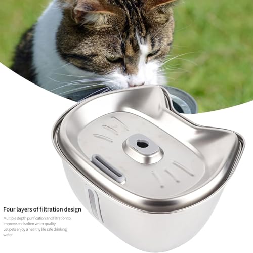 Fuente de agua para gatos acero inoxidable 3 L miniatura 4