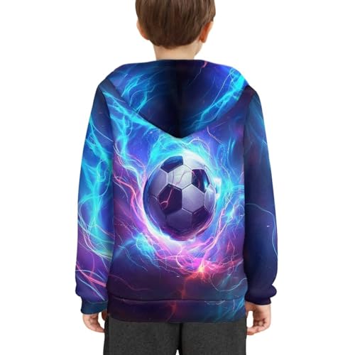 Image of WELLFLYHOM Boys Hooded Sweatshirts Hoodie Pullover Cool Graphic Crewneck Blouses Size 6-16