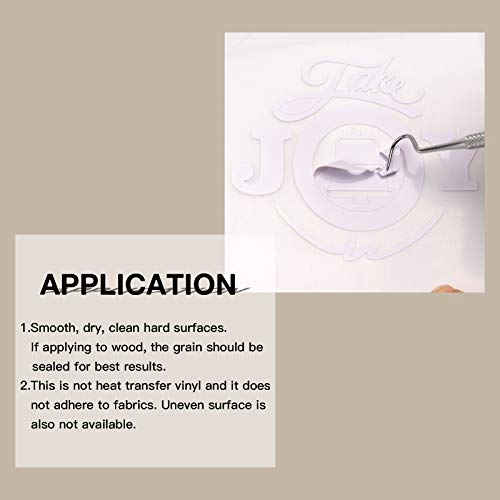 Image of HTVRONT White Permanent Vinyl - 12 inch x 50 FT White Adhesive Vinyl Roll for All Cutting Machine, Silhouette and Cameo Cutters