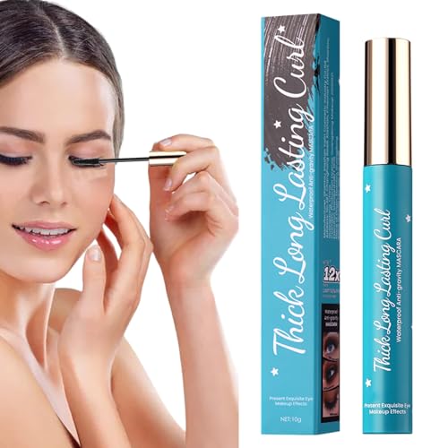 False Lash Mascara – Black Tubing Lengthening Curling Mascara | Smudge-Resistant Waterproof Eyelashes | Long-Lasting Curling Makeup Tool For Women Girls Friends Girlfriend