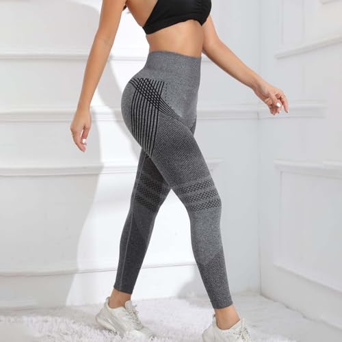 Elogoog Calças de ioga femininas de cintura alta para treino leggings de ioga confortáveis para viag