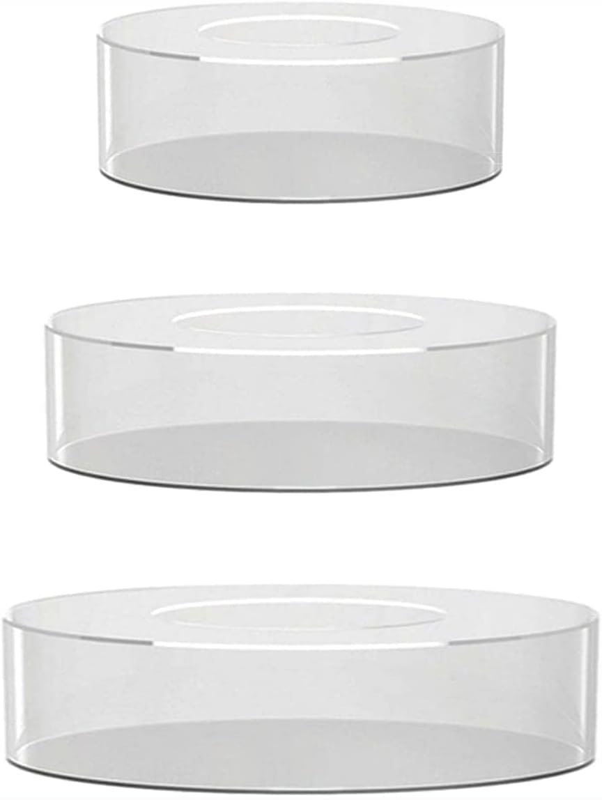 2 Piatti Torta In Acrilico Trasparente - Diametro 24.5cm, Spessore 2mm, Riutilizzabili Per Dolci E Fai-Da-Te - Foto 8