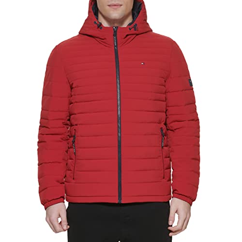 Image of Tommy Hilfiger Men's Stretch Poly Hooded Packable Jacket
