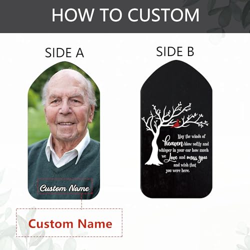 Image of ASTARIN Personalized Wind Chimes Outdoor Large Deep Tone,Large Customized WindChimes for Outside Tuned Relaxing Soothing, Memorial Wind Chimes Sympathy for Mom Dad