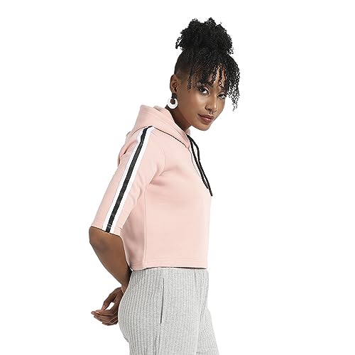 Image of Campus Sutra Women Cotton Hooded Neck Sweatshirt