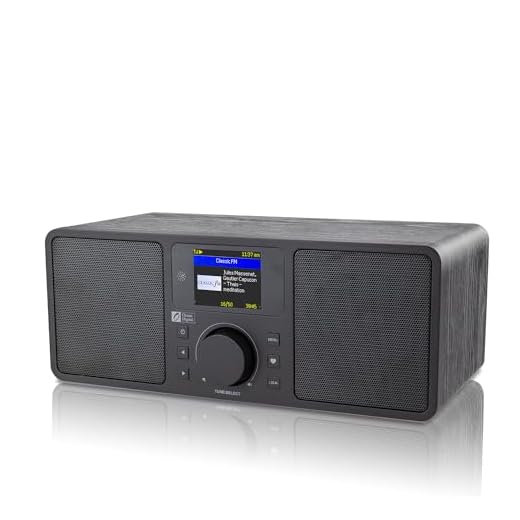 Ocean Digital FM Wi-Fi Internet Radio WR-230SF Alarm Clock Stereo Speakers 2.4" Color Display Wooden Casing