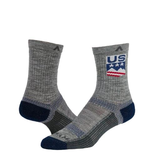 Wigwam USA Merino Ultra Cool Lite Mid-Crew Socks, Grey - X-Large