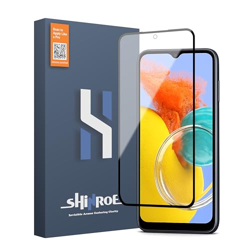 Image of Tempered Glass for Samsung Galaxy M14 | Galaxy F14 (6.6 Inch) Military Grade 9H Screen Guard, Anti-Scratch, Shatterproof, Edge-to-Edge Full Coverage - Black Border
