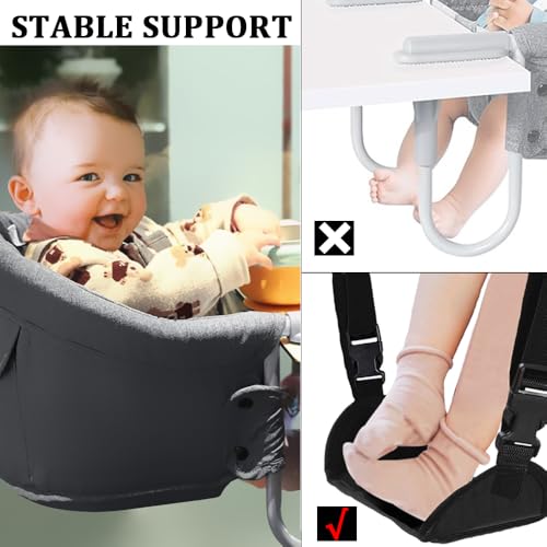 Image of Baby Footrest, Adjustable Baby Highchairs Pedal Baby Clip-On Table Chair Toddler Footrest for Hook-On Table Chair Footrest Compatible with Inglesina Fast Table Chair