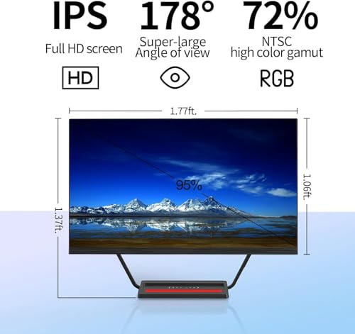 Image of All-in-One Desktop Computer 23.8 inch IPS Core i5-7300HQ 16GB RAM 512GB SSD with Keyboard & Mouse Detachable Webcam Wi-Fi 6 Bluetooth 5.3 Wireless Charging Type-C Gigabit LAN Ideal for Home Office Study
