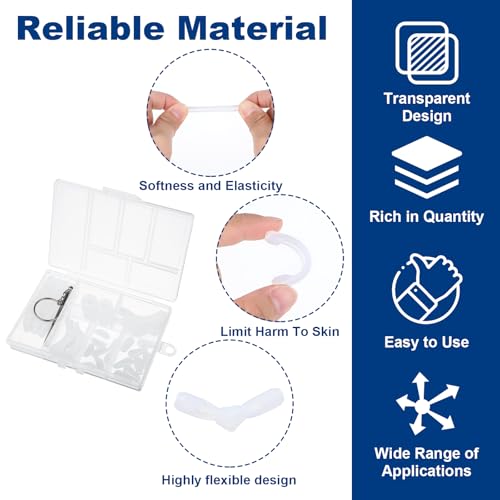 Ptwola Conjunto de 42 peças de retentores de óculos, almofadas de nariz adesivas antiderrapantes, al