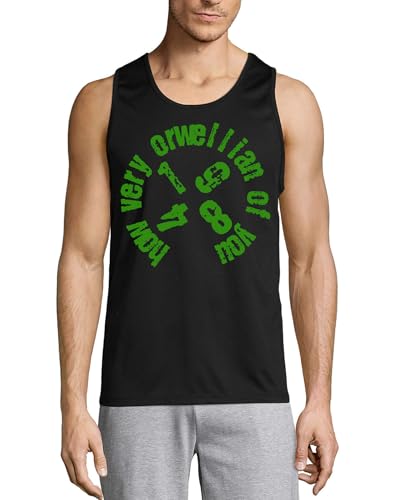 Camiseta 1984 de algodón negro con tirantes cómodos y estilo retro