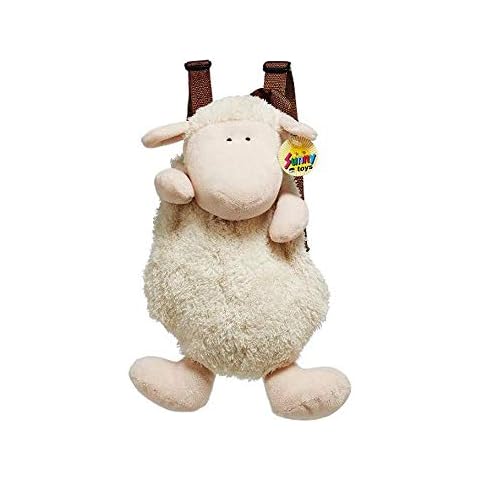 Euro Souvenirs Plush Sheep Backpack 33 cm with Adjustable Back Straps (White) Cover
