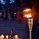 Relaxdays Gartenfackeln für draußen, 10er Set, 60 cm, Bambusfackeln Gartenparty Deko, Ölfackeln mit Ersatzdocht, Natur