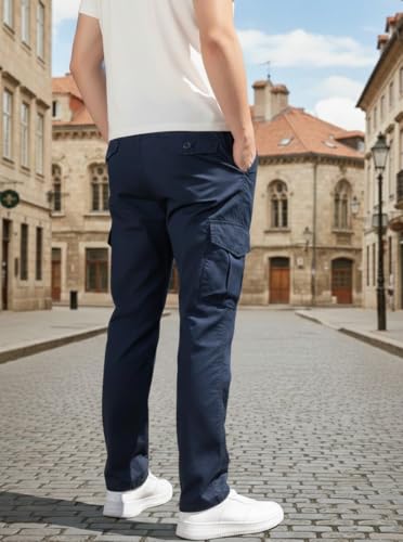 Image of TAGAS Men's Cotton Cargo Pants | Men Cargo Jogger Pant | Slim Fit Track Pants with Side Pockets | Stylish Streetwear Lower for Gym, Casual & Travel